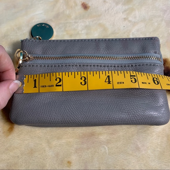 Deux lux clutch wristlet wallet bag gray no strap - Picture 7 of 8
